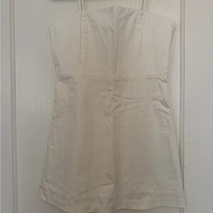 Women's White Strapless Mini Dress